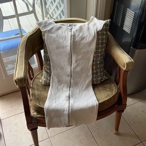 REVAMPED, cream/front zipper sweater dress, Sz S/M
